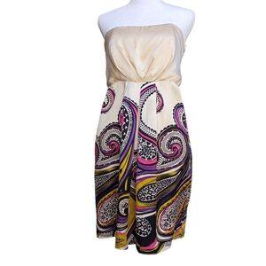 Liquid Silk Vintage Strapless Dress Size 4